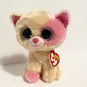 TY Beanie Boos Annabelle Boo Plush Cat Pink White Glitter Sparkle Barnes Nobles
